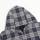 Next day shipping  430 (support put in store)Burberry Blue and White Check Hooded JacketThe original 16900, the fabric is made of 5 kinds of yarn (blue, white, black, green and purple interlaced) fixed weaving and dyeing