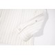 P285 Di0r 2023 SS SpringSummer new plain knit long sleeve jacket. Tailored beige cotton fabric, full body dashed stripes design, engraved hardware buttons, small brand letters embroidered on the front chest, echoing the 