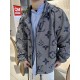 1VLouis Vuitton Old Flower Full Print Trench Coat Zipper Jacket Tops#