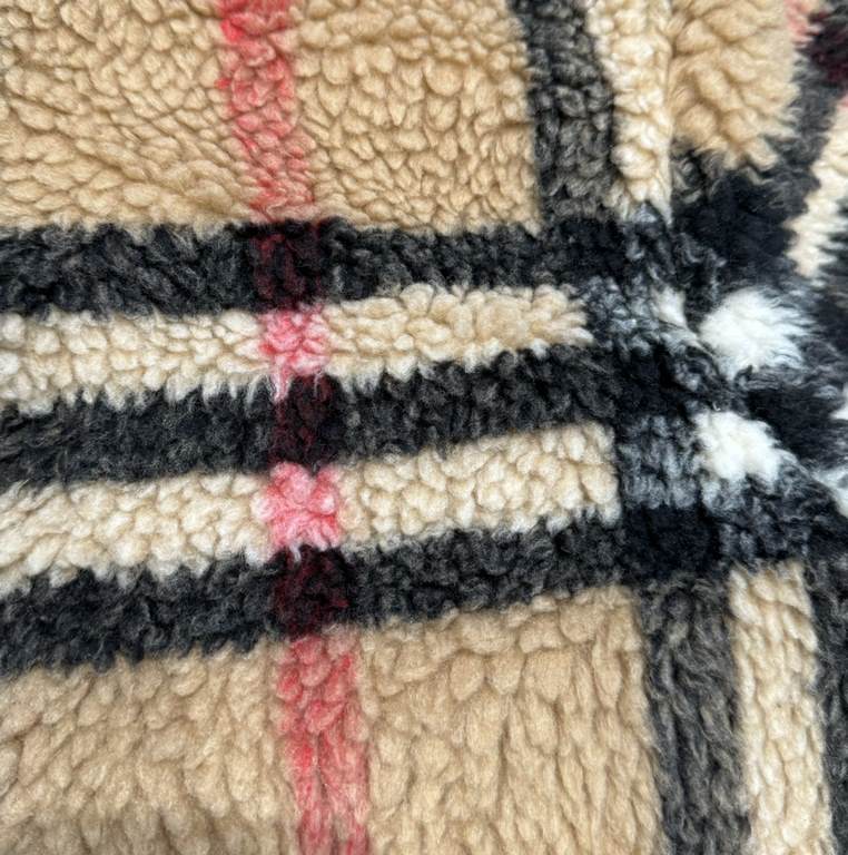 385 Burberry Burberry Check Teddy Bear Lamb Wool Hooded JacketSIZE XSSML