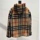 385 Burberry Burberry Check Teddy Bear Lamb Wool Hooded JacketSIZE XSSML