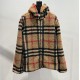 385 Burberry Burberry Check Teddy Bear Lamb Wool Hooded JacketSIZE XSSML