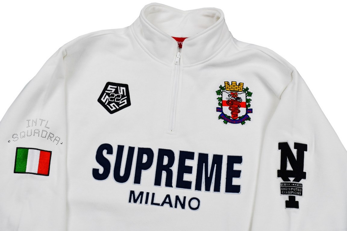 335Supreme 22FW Milano Half Zip Pullover AC Milan Half Zip Pullover SweatshirtFor us to focus on the top Supreme, this sweater is naturally a handful of ZP purchased to beat the version of the operation1. Fabric accordin