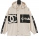 Next day shipping  430 (support put store)CHANEL  Chanel embroidered slogan vintage zipper windbreaker jacketRecommended for fall and winter, refreshing and clean vintage style zipper jacket, this small fresh hooded jack