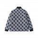 365HIGH QUALITYLV Louis Vuitton 2023ss AutumnWinter Cotton Jacket in Checkerboard Check Cutout Front Positioning Burnout Original Hardware Zipper XSSML