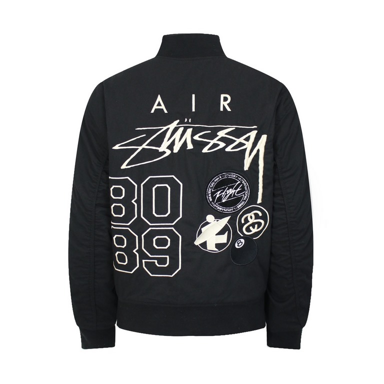 295#S06 Stussy x Nike Stussy Co-branded Nike Logo Embroidered Sub Edition Reversible Jacket Jacket Jacket Cotton Baseball JerseyMen's and women's models of the same fire broken goods king, the last heat of the joint The 