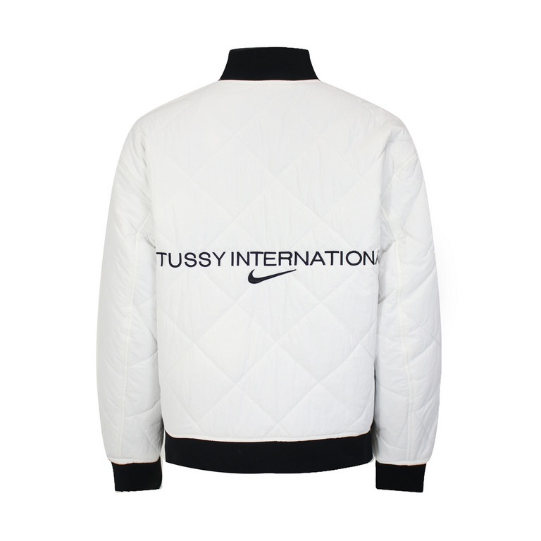 295#S06 Stussy x Nike Stussy Co-branded Nike Logo Embroidered Sub Edition Reversible Jacket Jacket Jacket Cotton Baseball JerseyMen's and women's models of the same fire broken goods king, the last heat of the joint The 