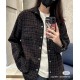 480 Dior Dior 2023 FW FallWinter New Reversible Denim Knit Shirt JacketSIZE 38394041Shirt Style Long Sleeve Design Pattern Dark Denim Canvas FabricsReverse side of the same color plaid knit fabricDenim sideBranded logo e