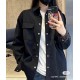 480 Dior Dior 2023 FW FallWinter New Reversible Denim Knit Shirt JacketSIZE 38394041Shirt Style Long Sleeve Design Pattern Dark Denim Canvas FabricsReverse side of the same color plaid knit fabricDenim sideBranded logo e