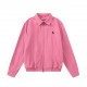 P285.#Ralph Lauren Ralph Lauren Classic War Horse Embroidered Logo Zipper Small Lapel 3 Color Casual JacketColor navy pink khakiSize S M L