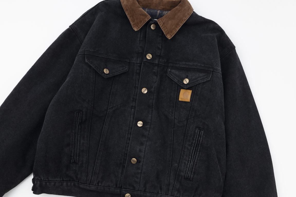 300  (top quality heavy duty ceiling)[Vintage Aged Heavy Washed Carhartt Vintage 90S -J10 Detroit Trucker Jacket Tri-Color Heavy Duty Jacket Padded Jacket]The fabric is made of 400 grams of high-quality cotton canvas - l