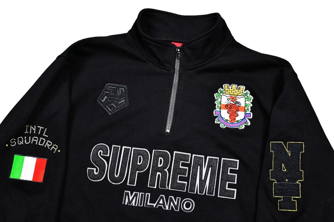 335Supreme 22FW Milano Half Zip Pullover AC Milan Half Zip Pullover SweatshirtFor us to focus on the top Supreme, this sweater is naturally a handful of ZP purchased to beat the version of the operation1. Fabric accordin