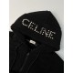 420 (high quality)Celine Hooded Coat with StudsMaterial customized Stussy high-quality 500 grams of lamb wool lining custom reflective material 20D tweed fabric Simple and generous design with the elements of the hat wil