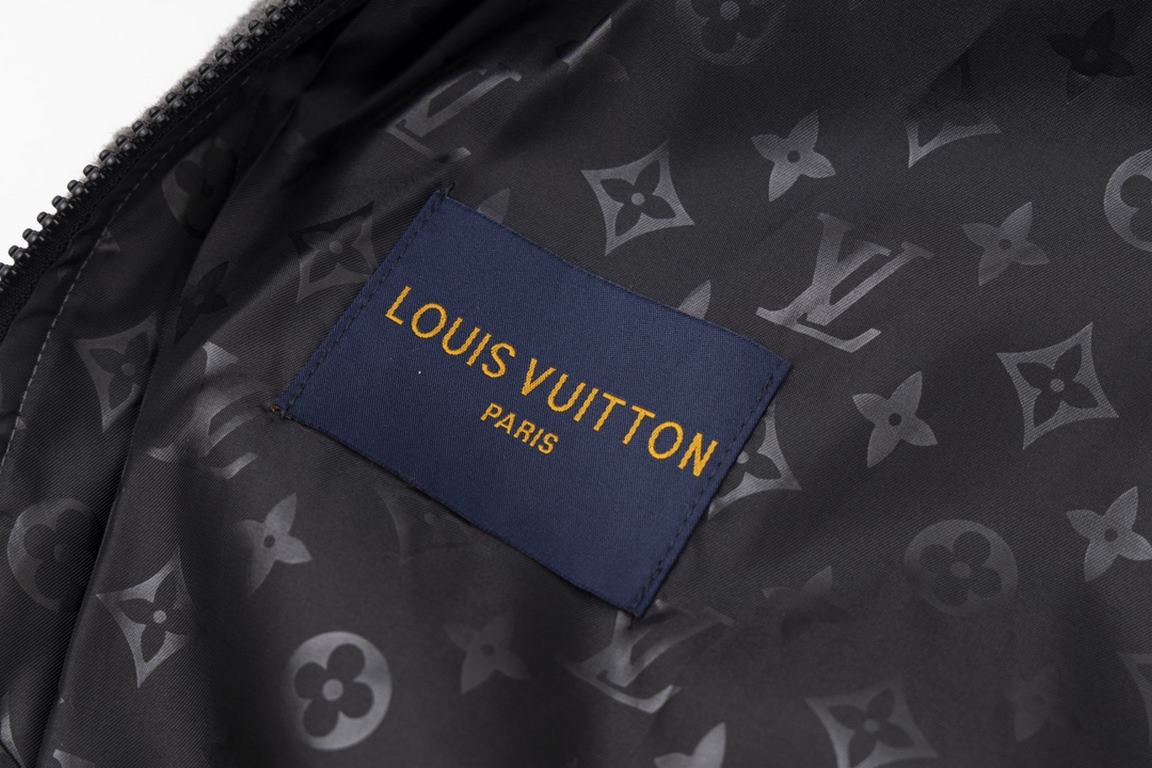 345Lv Louis Vuitton 23ss New Lamb Wool Zipper JacketLv Louis Vuitton 23ss New Lamb Wool Zipper Jacket Customized Jacquard Ribbed Collar Logo Printed All Over Lining XSSML