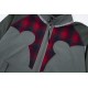 P445 Mason Mariela 2023 FW FallWinter NewLong-sleeved stand-up collar jacket with heavy-duty stitchingColorful plaid cutouts for specific shapesReverse stitching at shoulders and sleevesExposed cut linesHole in the colla