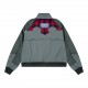 P445 Mason Mariela 2023 FW FallWinter NewLong-sleeved stand-up collar jacket with heavy-duty stitchingColorful plaid cutouts for specific shapesReverse stitching at shoulders and sleevesExposed cut linesHole in the colla