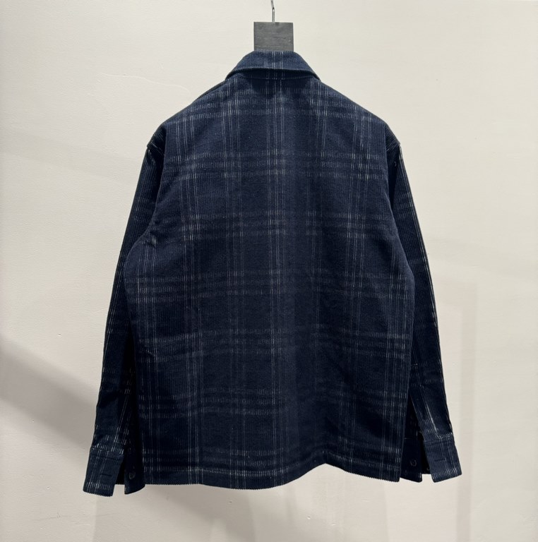 435 burberry Burberry 2023 FW fall and winter new treasure blue lapel jacketSIZE SMLXLCustomized corduroy check fabricClassic plaid design on the insideMetal zipper closureSymmetrical flap pockets on front chestStraight 