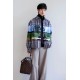 New  295Louis vitton23FW runway model rustic landscape oil painting shirt jacketLouis Vuitton's hot oil painting shirt jacket   Let's watch a movie together  !The entire garment digital direct spray checkered with the pa