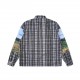 New  295Louis vitton23FW runway model rustic landscape oil painting shirt jacketLouis Vuitton's hot oil painting shirt jacket   Let's watch a movie together  !The entire garment digital direct spray checkered with the pa