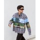 New  295Louis vitton23FW runway model rustic landscape oil painting shirt jacketLouis Vuitton's hot oil painting shirt jacket   Let's watch a movie together  !The entire garment digital direct spray checkered with the pa