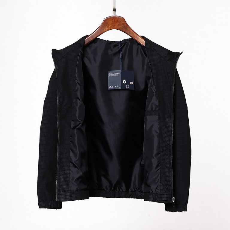 310 [top version, difference between the currency]PRADA  Prada hooded coat British jacket, material windproof rain, ambiguity superb, and very breathable. The whole piece of clothing is divided into two sides, one side o