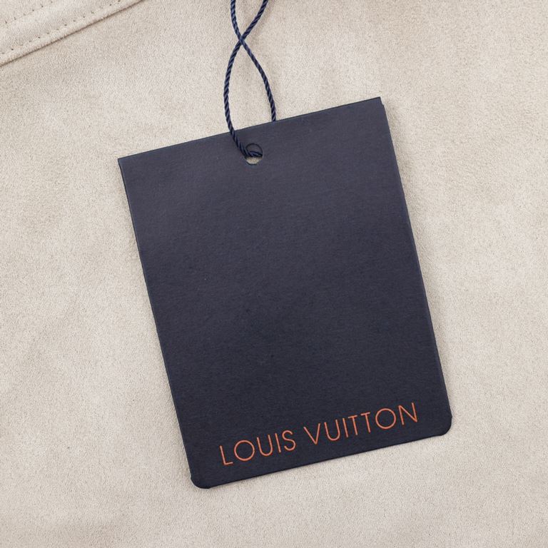 Next day shipping  380 (support put in store)LouisVuitton Pocket Old Flower Flocked Leather Shirt JacketCustom velvet leather flocking shirt, using high-count ultra-high density plain bottom fixed dyeing bias bluish blac