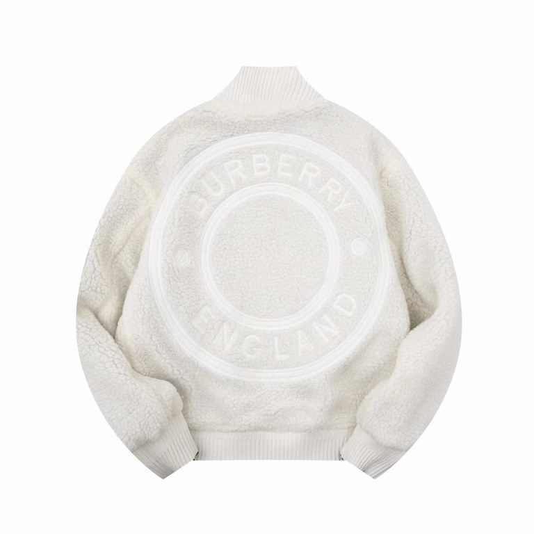 P435 New BBR 2022FW Reversible Logo Pattern Khaki Reversible Rocker Jacket Customized closure zipper Customized leather label Made of khaki fabric Custom dyed thread Reverse side white rocker jacket Ultra-high quality Ya