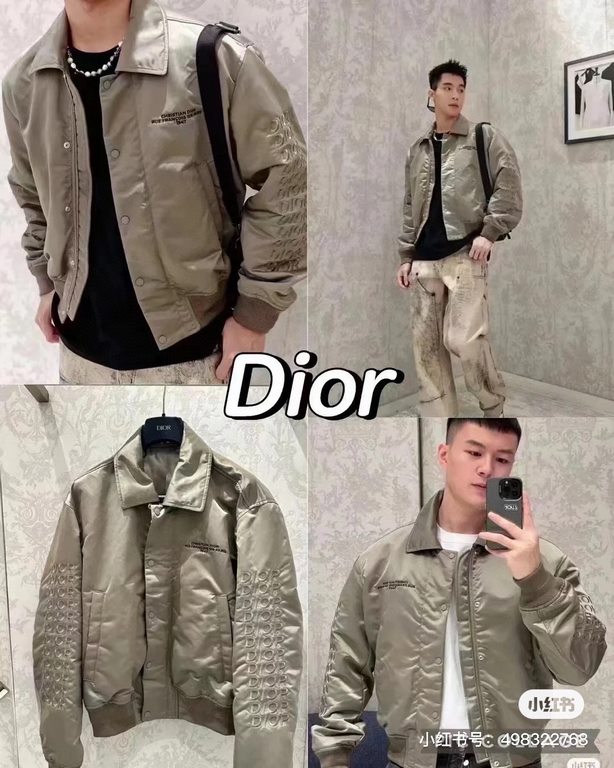 505 Dior Dior 2023fw FallWinter New Aviator JacketSIZE 46485052Counter price 27205New for Spring 2024, this aviator jacket is adorned with the Christian Dior Rue Franois 1er Paris 1947 logo on the front, a nod to Dior's 