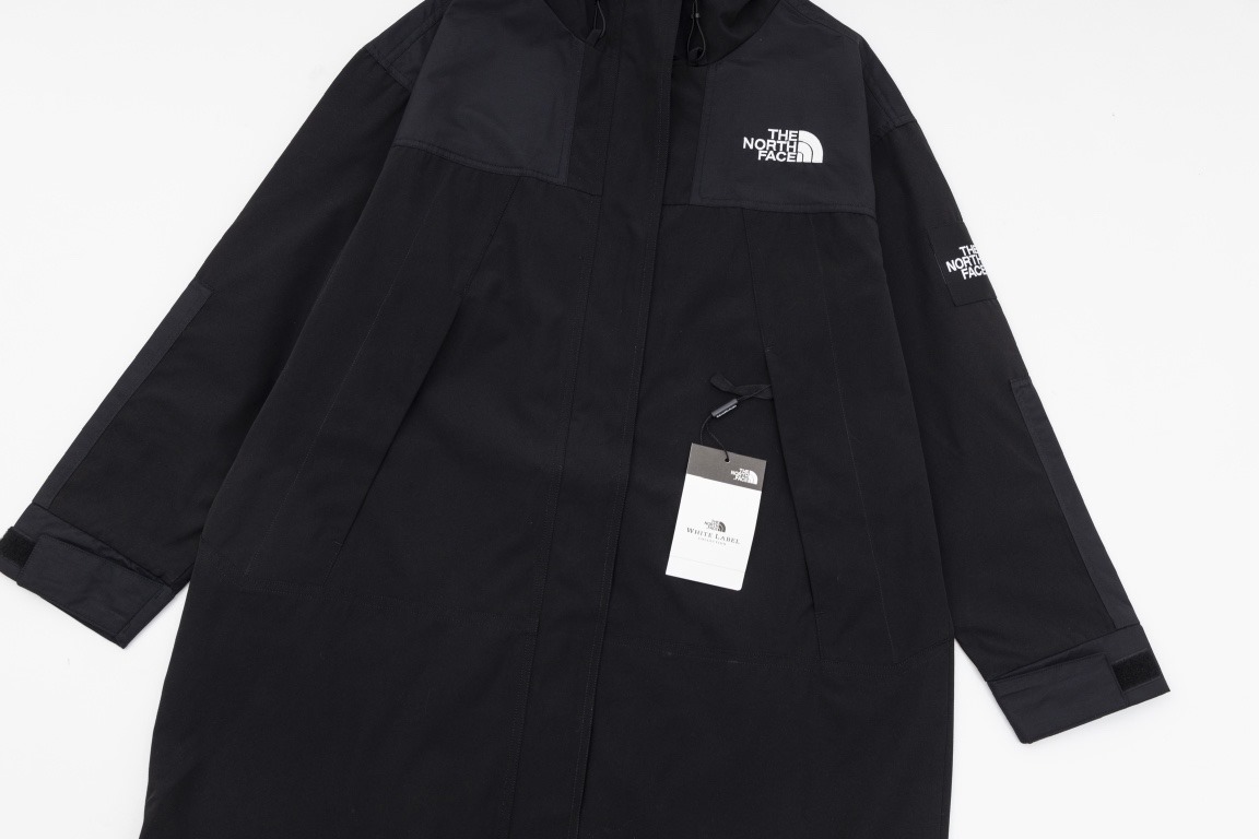 365  (Top Long Ceiling)[The North Face TNF Long Embroidered Hooded Jacket Windbreaker Punching Jacket Top Three Colors Together Style Windproof and Warm - All Online Shelf - Tired of seeing the short version Then come in