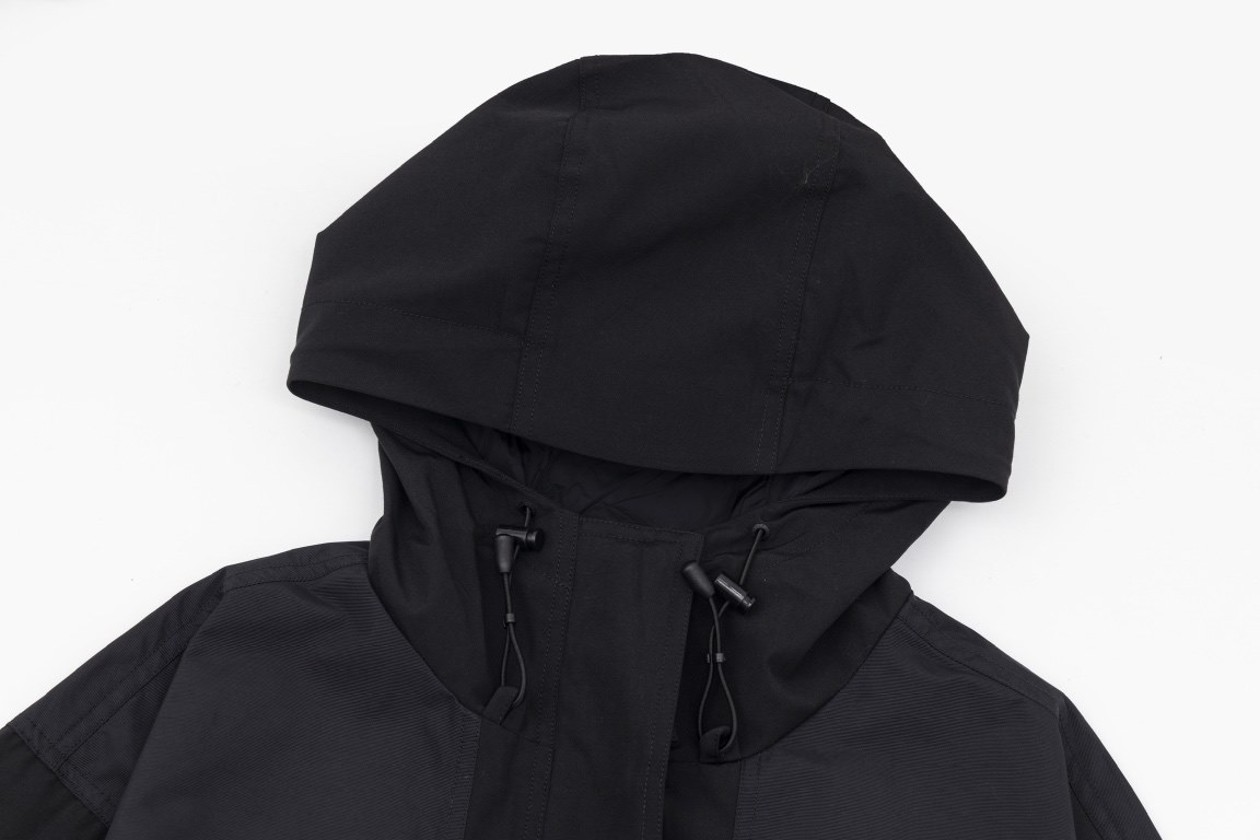 365  (Top Long Ceiling)[The North Face TNF Long Embroidered Hooded Jacket Windbreaker Punching Jacket Top Three Colors Together Style Windproof and Warm - All Online Shelf - Tired of seeing the short version Then come in