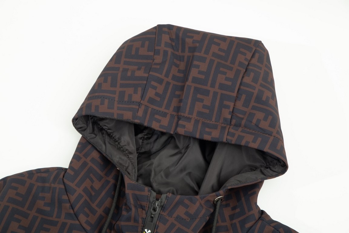 330FENDI Fendi Small Eyes Double jacket coat. High version2023ss new windbreaker jacket Customized imported memory fabrics to create   The pursuit of high-end style, feel great , the version is not picky, comfortable and