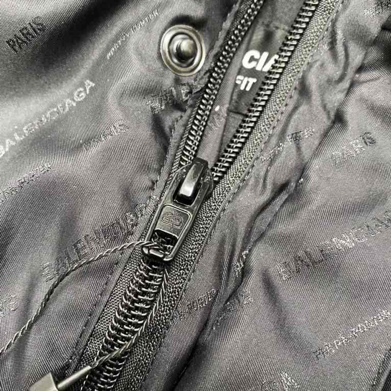 275 [High-end]New】BLCG｜巴黎世家 24ss pop-up jacquard dark stripe rushing jacket jacket-The whole customized 3 different letters sort of polyester fabric just order quantity to 2000 meters to start and the door is also diagon