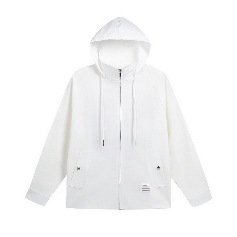 P260Thom Browne  TB23 fall and winter new net version high collar hooded zipper jacketCustomized double twill fabric, high definition fabric fabric soft, custom zipper hardware, inherited TB out of the ordinary tailoring