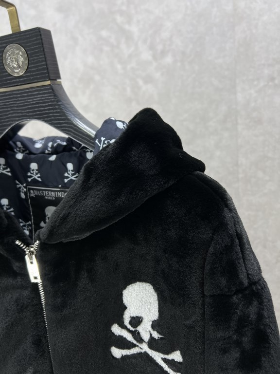 610. MMJ 2023 Autumn and Winter New Counter synchronization Minimalist baseball collar color jacquard small logo paragraph letter fleece zipper cardigan jacket, especially positive! High density warmth, delicate and smoo