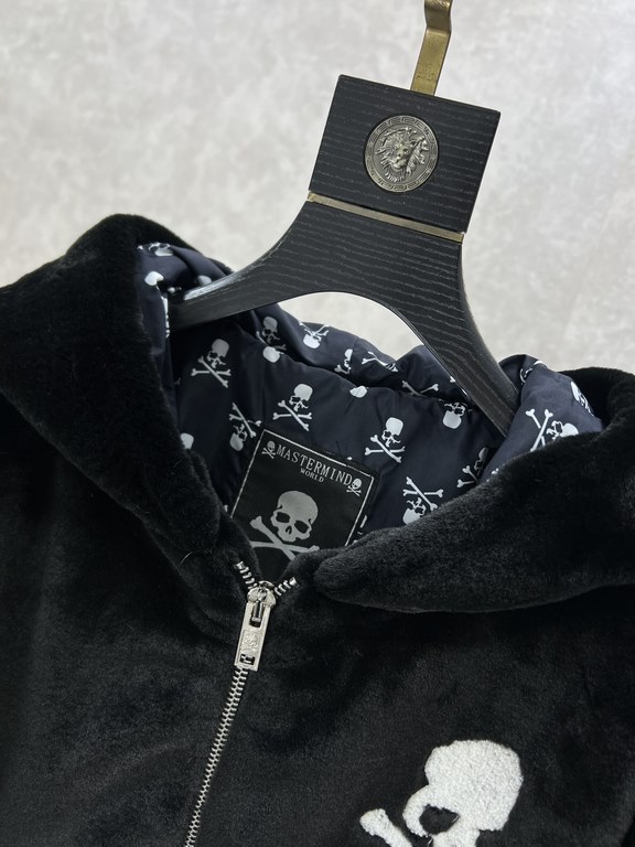 610. MMJ 2023 Autumn and Winter New Counter synchronization Minimalist baseball collar color jacquard small logo paragraph letter fleece zipper cardigan jacket, especially positive! High density warmth, delicate and smoo