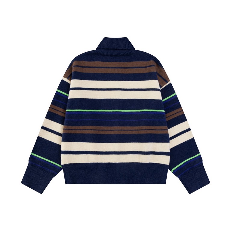 280Model Number AB01Ralph Lauren Ralph's newest color matching women's knit compound zipper cardiganVery colorful striped Hanli Hanqi knitted cardigan with a bit of retro flavor   Super chic striped cardigan!It is a must