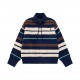 280Model Number AB01Ralph Lauren Ralph's newest color matching women's knit compound zipper cardiganVery colorful striped Hanli Hanqi knitted cardigan with a bit of retro flavor   Super chic striped cardigan!It is a must