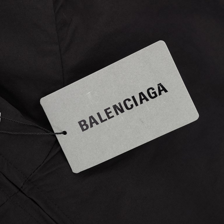 Next day shipping  460Balenciaga Balenciaga BLCG 24SS sport poplin collar jacket with arm lettersTechno poplin, unisex, sporty oversized fit, high collar, double zipper closure, dropped shoulders, 2 zipped slash pockets,