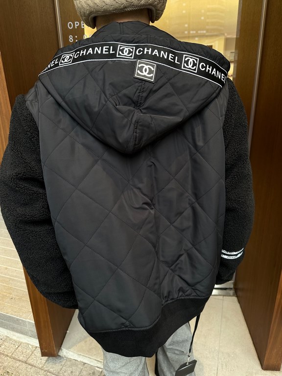 CHANEL  Chanel Little Chanel Webbing Logo Lamb Wool Jacket Top Result#