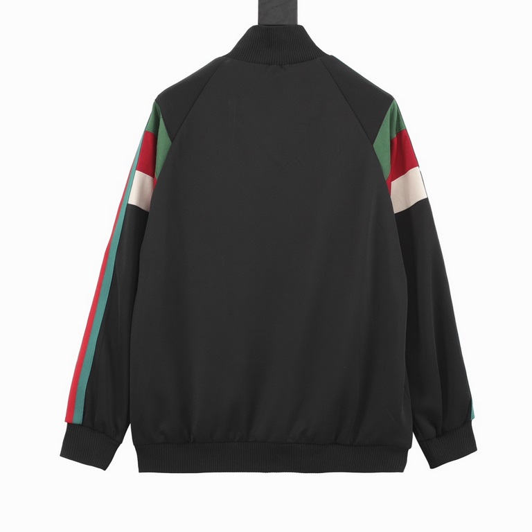 Next day shipping  370 (support put in store)GUCCIGucci 23ss Tricolor Stripe Embossed Zipper JacketOriginally purchased for 8,500, polyester fabric, clashing stripes on both sides of the sleeve tubes, interlocking double