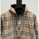 400 burberry Burberry 23FW Classic Small Check Reversible Jacket Button DownSIZE XSSMLCustom weaving and dyeing khaki plaid fabric, plaid size and zp consistent, the difference between the market ready-made fabric plaid 