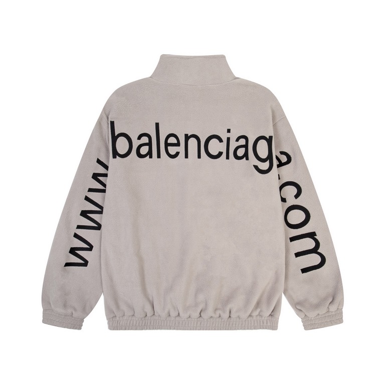 P300 BALG Paris 23FW New jacket Shake fleece fabric Soft and skin-friendly High-density embroidery of the latest official website LOGO Lining sports mesh soft and comfortable Customized hardware double slider zipper Loos