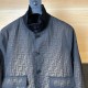 495Fen Fendi 2024 early spring new jacket jacket original horn buckle engraved design all over the full print FF spray horse bay classic never out of fashion stars Netroots with the same original hardware open mold men a