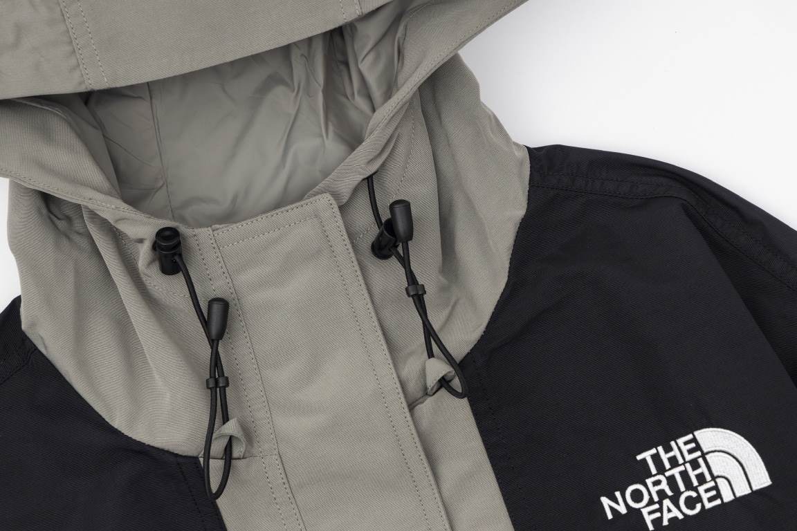 365  (Top Long Ceiling)[The North Face TNF Long Embroidered Hooded Jacket Windbreaker Punching Jacket Top Three Colors Together Style Windproof and Warm - All Online Shelf - Tired of seeing the short version Then come in