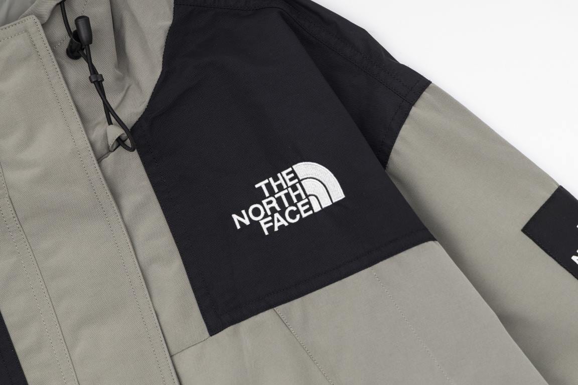 365  (Top Long Ceiling)[The North Face TNF Long Embroidered Hooded Jacket Windbreaker Punching Jacket Top Three Colors Together Style Windproof and Warm - All Online Shelf - Tired of seeing the short version Then come in