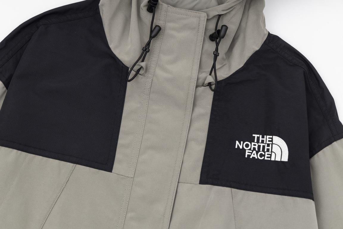 365  (Top Long Ceiling)[The North Face TNF Long Embroidered Hooded Jacket Windbreaker Punching Jacket Top Three Colors Together Style Windproof and Warm - All Online Shelf - Tired of seeing the short version Then come in