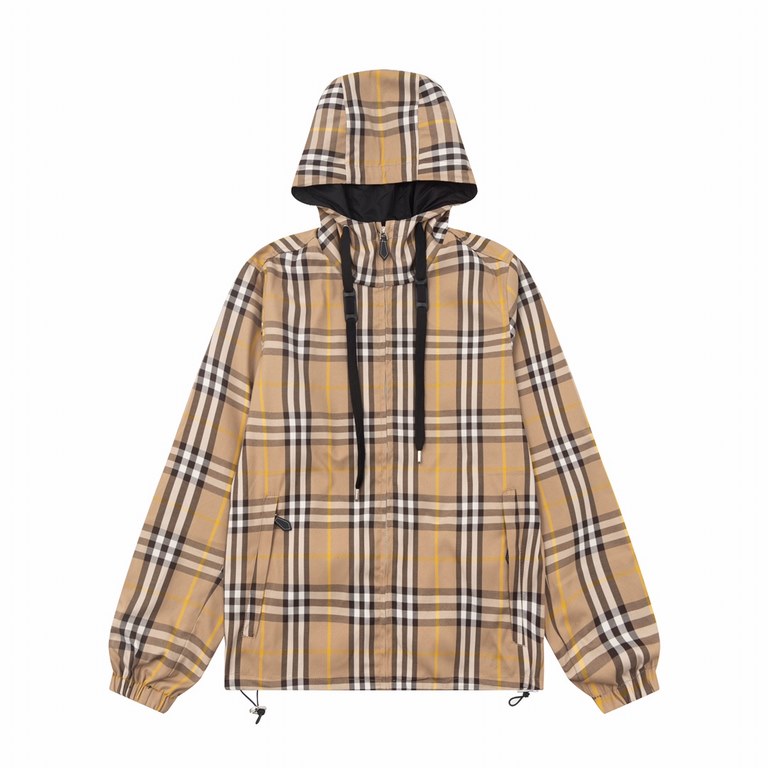 P385 Bur new! BBR truffle color plaid reversible jacketOriginal purchased in Beijing SKP 15625 yuan fabric fixed weaving and dyeing restore fabric stiffness khaki plaid fabric difference market ready-made fabric plaid la