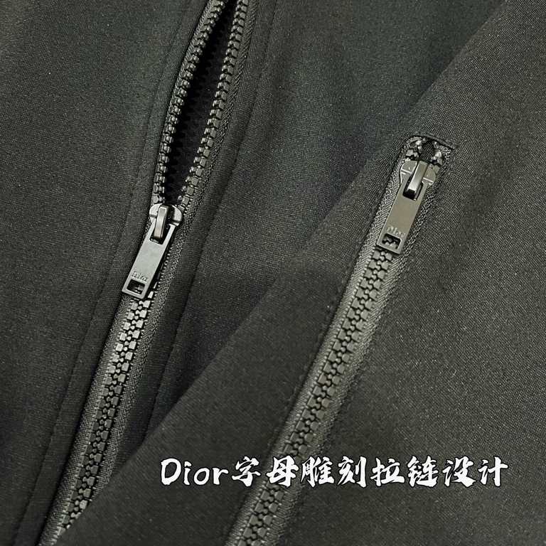 250 Dior Full Print Webbing Embroidered Small Label JacketDIOR official website ZP synchronization new jacket400gsm Roman gold fabricClassic logo embroidered on the chestSleeve shoulder full print classic logo webbing co