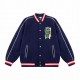 335 D1or SpringSummer 2024 New Jacket Co-branded Otani Graffiti pen design Dagu Studio original cartoon image Tanila little dinosaur sitting on a chair Color-blocking ribbed design Customized hardware accessories High-qu