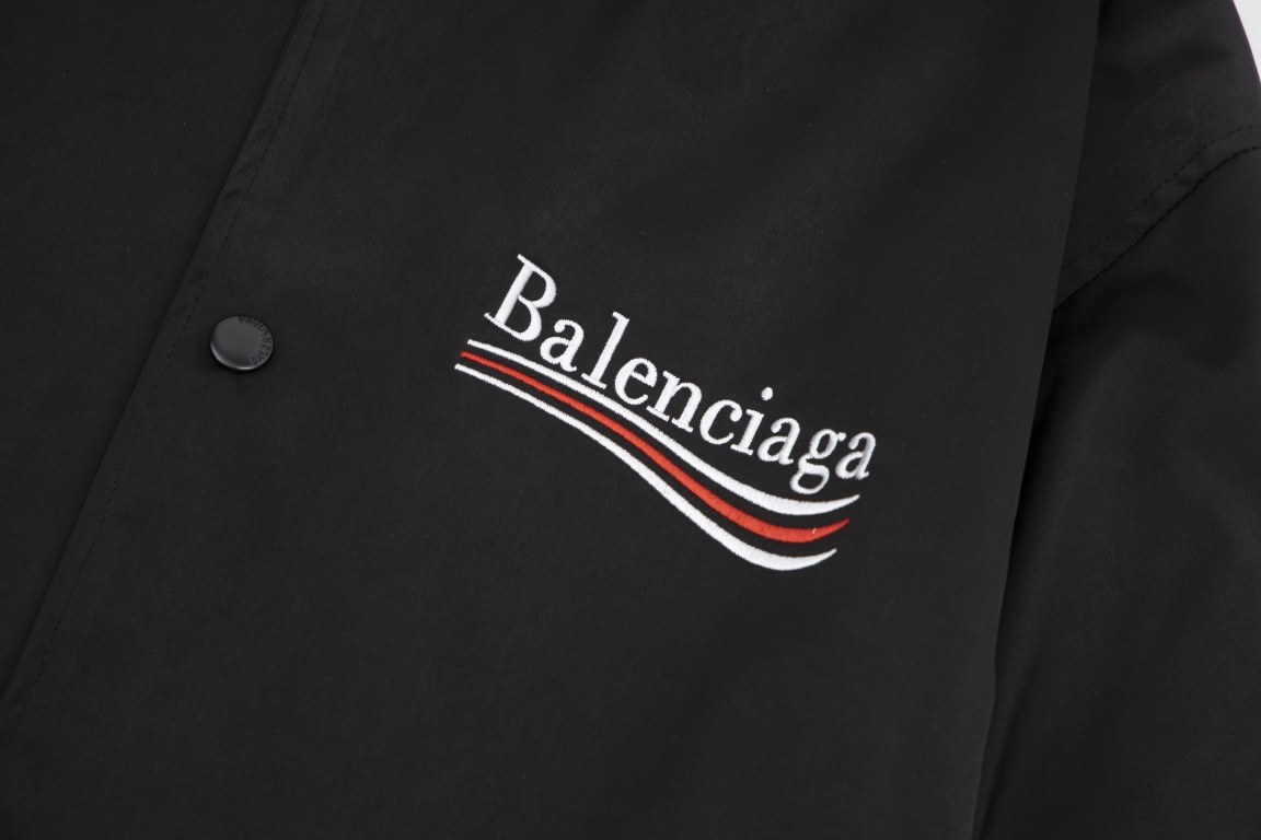 P290High qualityBALENCIAGA Paris 23ss new baseball jacket Golden Coke embroidery logo original hardware accessories XSSML